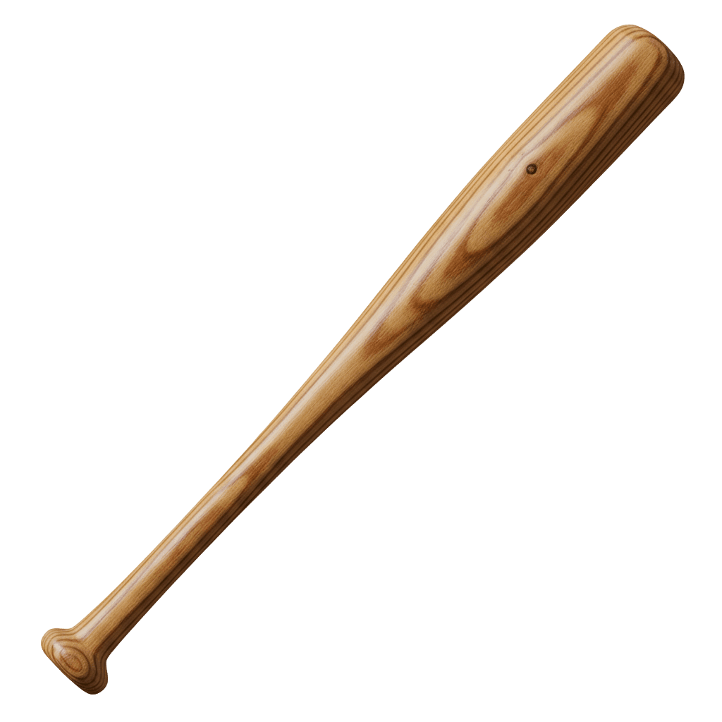 Polished wooden baseball bat inventory icon