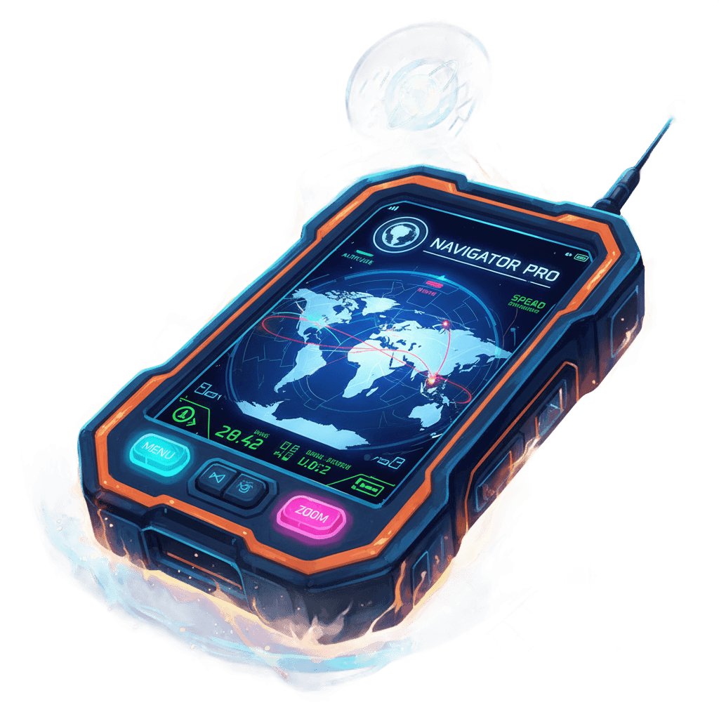 Rugged handheld GPS navigator inventory icon