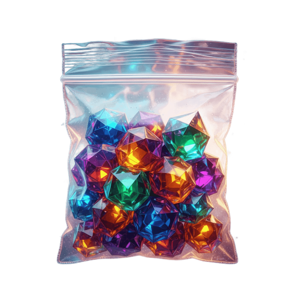 Pouch of cut gemstones inventory icon